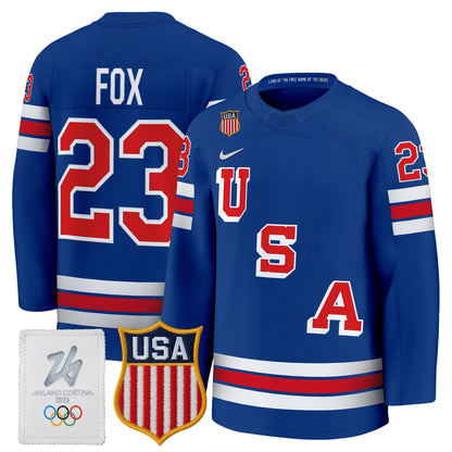 Men's 2026 USA Olympic Premium Hockey Jersey - All Stitched