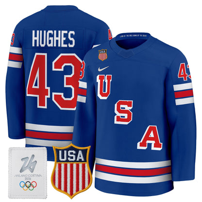 Men's 2026 USA Olympic Premium Hockey Jersey - All Stitched