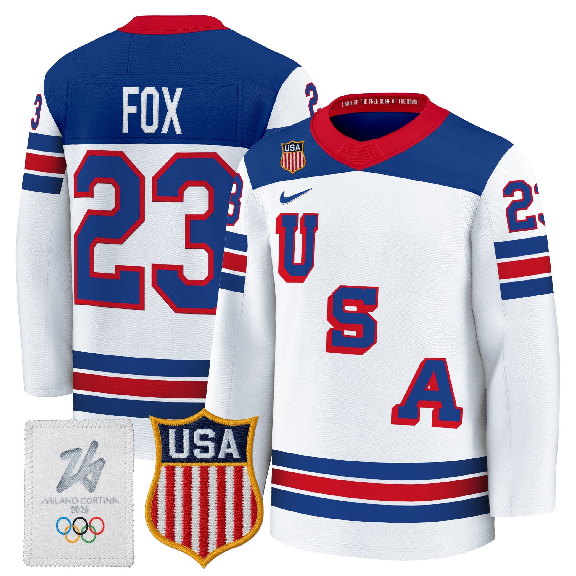 Men's 2026 USA Olympic Premium Hockey Jersey - All Stitched