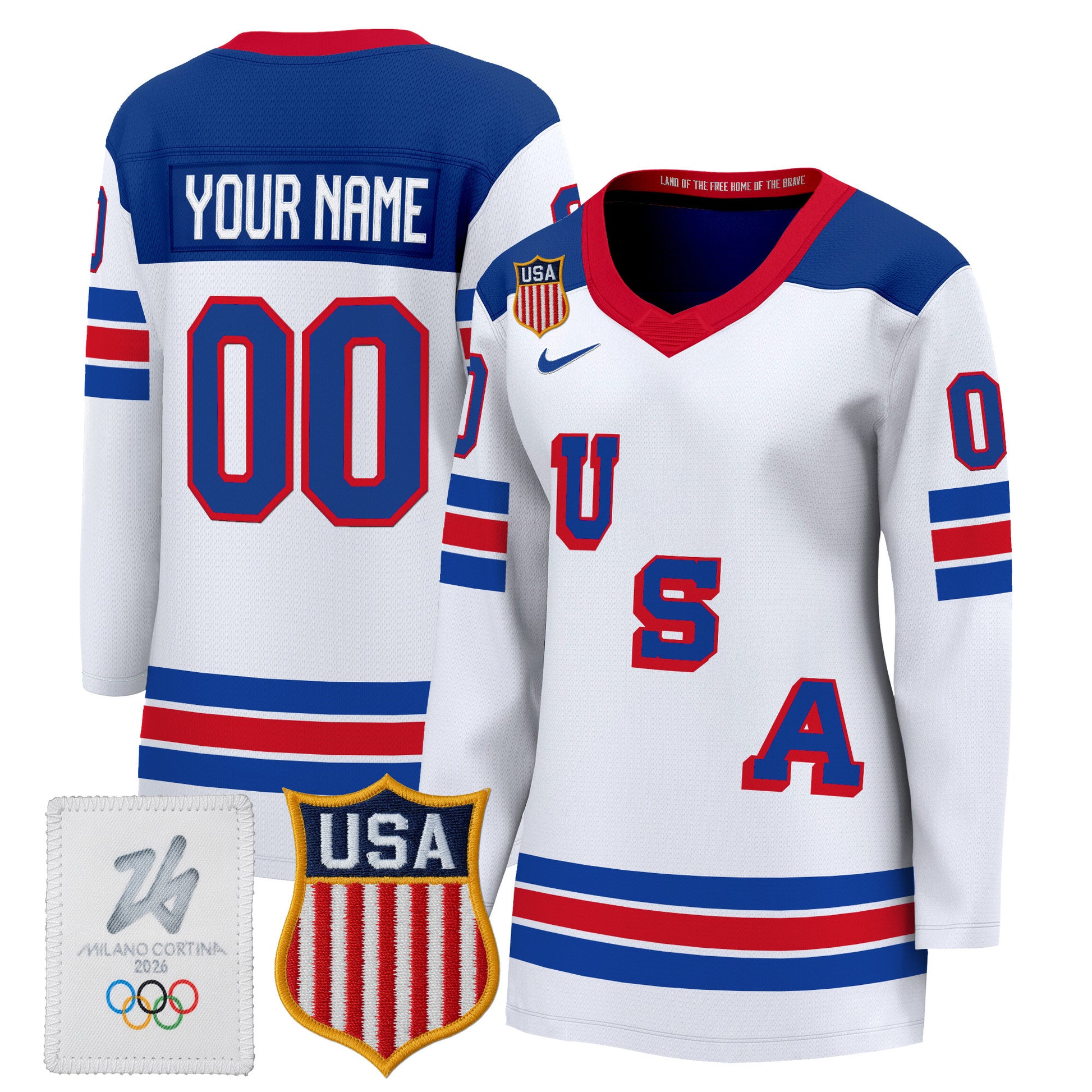 2026 USA Olympic Premium Custom Hockey Jersey - All Stitched