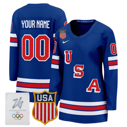 2026 USA Olympic Premium Custom Hockey Jersey - All Stitched