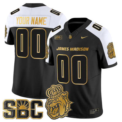 James Madison Dukes 2025 Gold Vapor Limited Custom Jersey - All Stitched