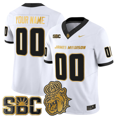 James Madison Dukes 2025 Gold Vapor Limited Custom Jersey - All Stitched