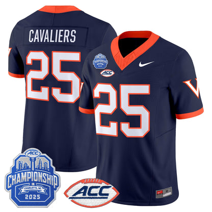 Men's Virginia Cavaliers 2025 ACC Championship Vapor Limited Jersey - All Stitched