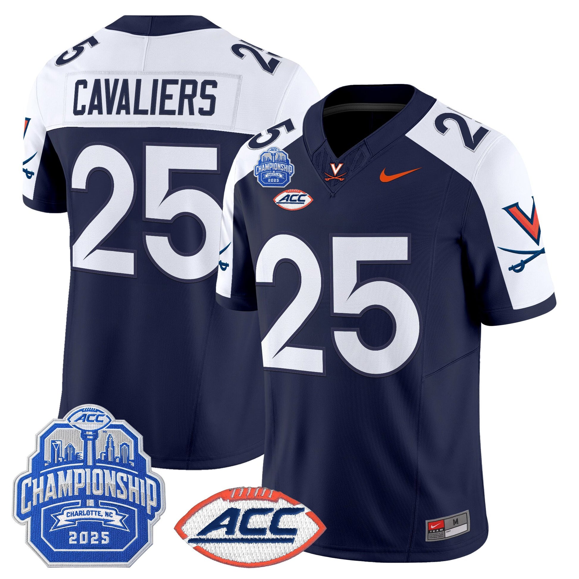 Men's Virginia Cavaliers 2025 ACC Championship Vapor Limited Jersey - All Stitched