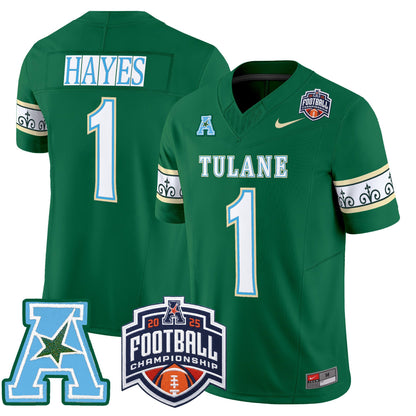 Men's Tulane Green Wave 'City Edition' Vapor Limited Jersey - 2025 AAC Championship Patch - All Stitched