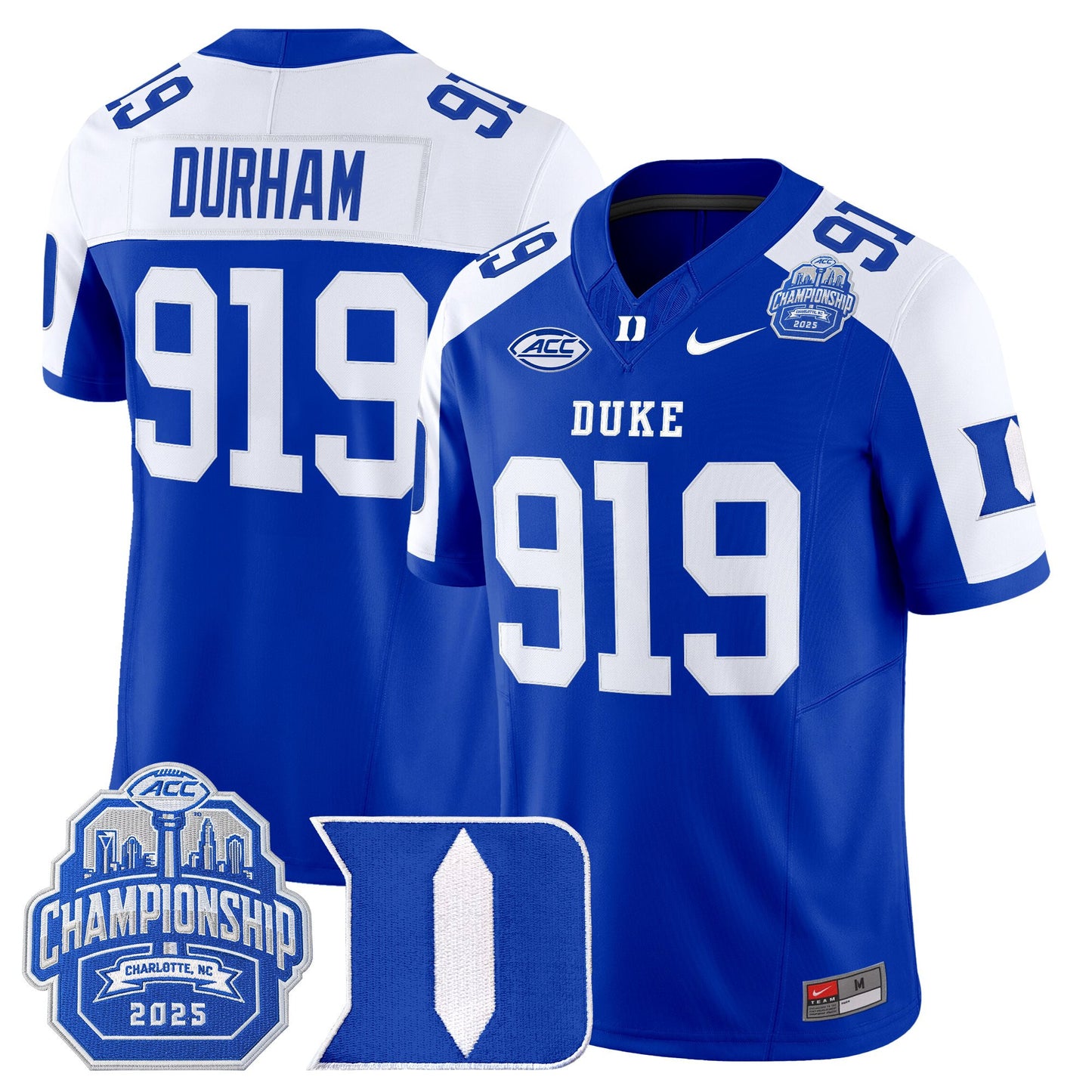 Men's Duke Blue Devils 2025 ACC Championship Vapor Limited Jersey - All Stitched