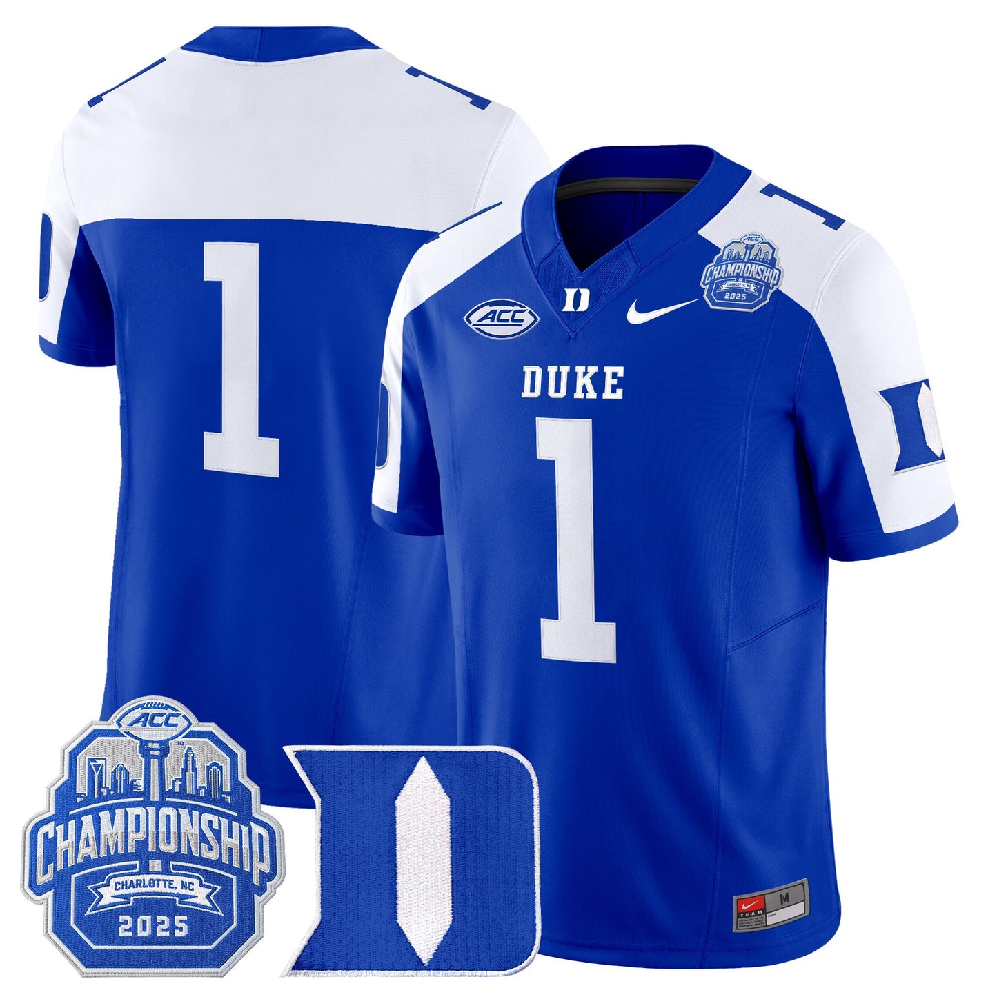 Men's Duke Blue Devils 2025 ACC Championship Vapor Limited Jersey - All Stitched