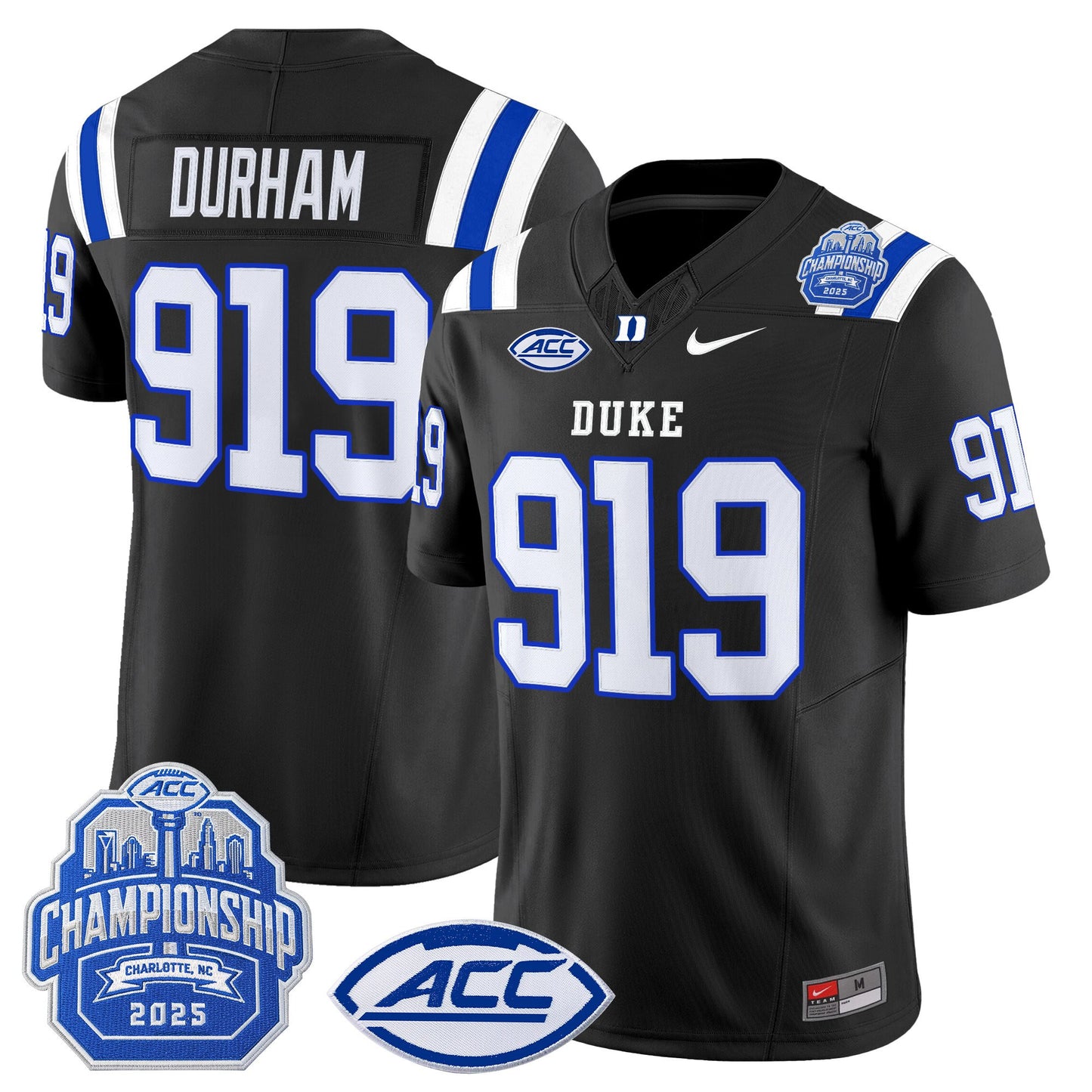 Men's Duke Blue Devils 2025 ACC Championship Vapor Limited Jersey - All Stitched