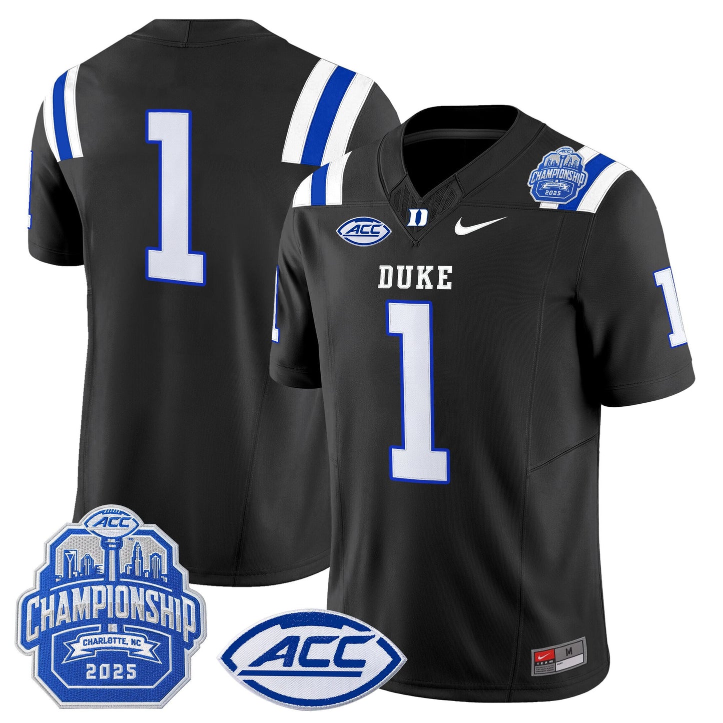 Men's Duke Blue Devils 2025 ACC Championship Vapor Limited Jersey - All Stitched
