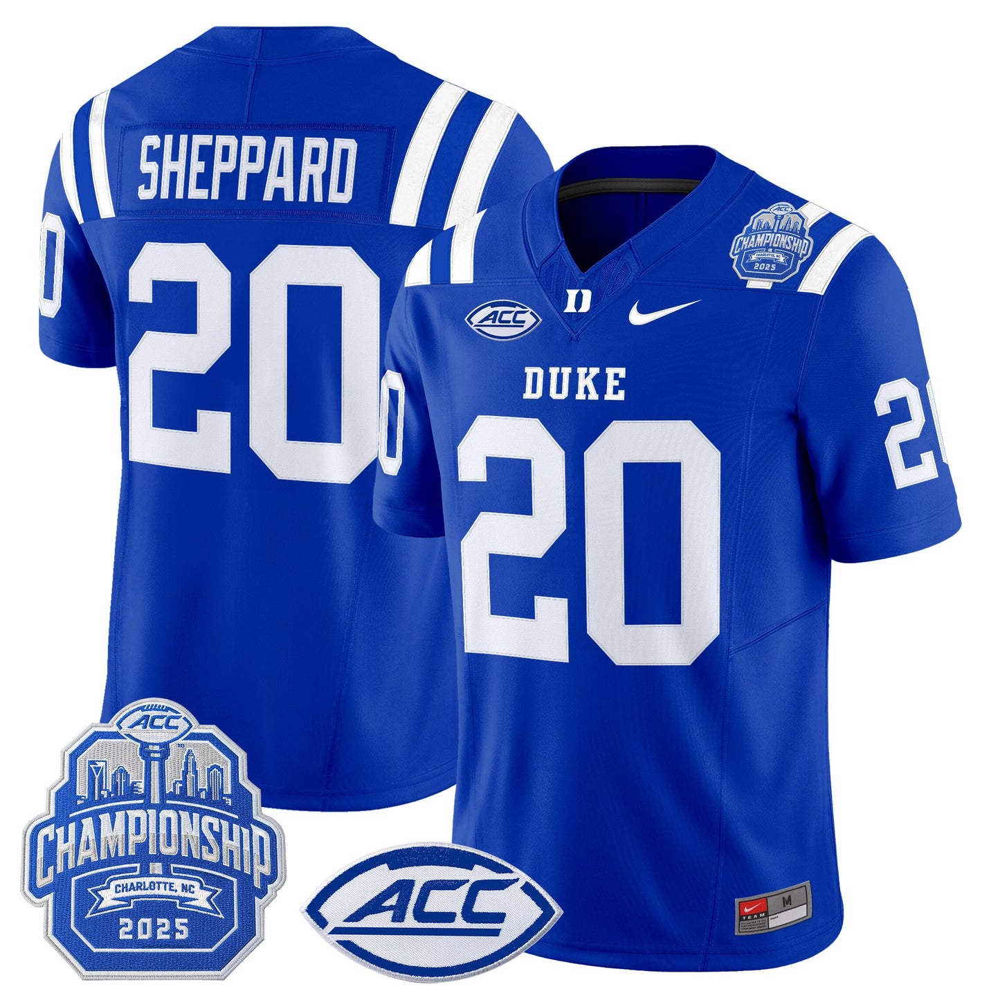 Men's Duke Blue Devils 2025 ACC Championship Vapor Limited Jersey - All Stitched