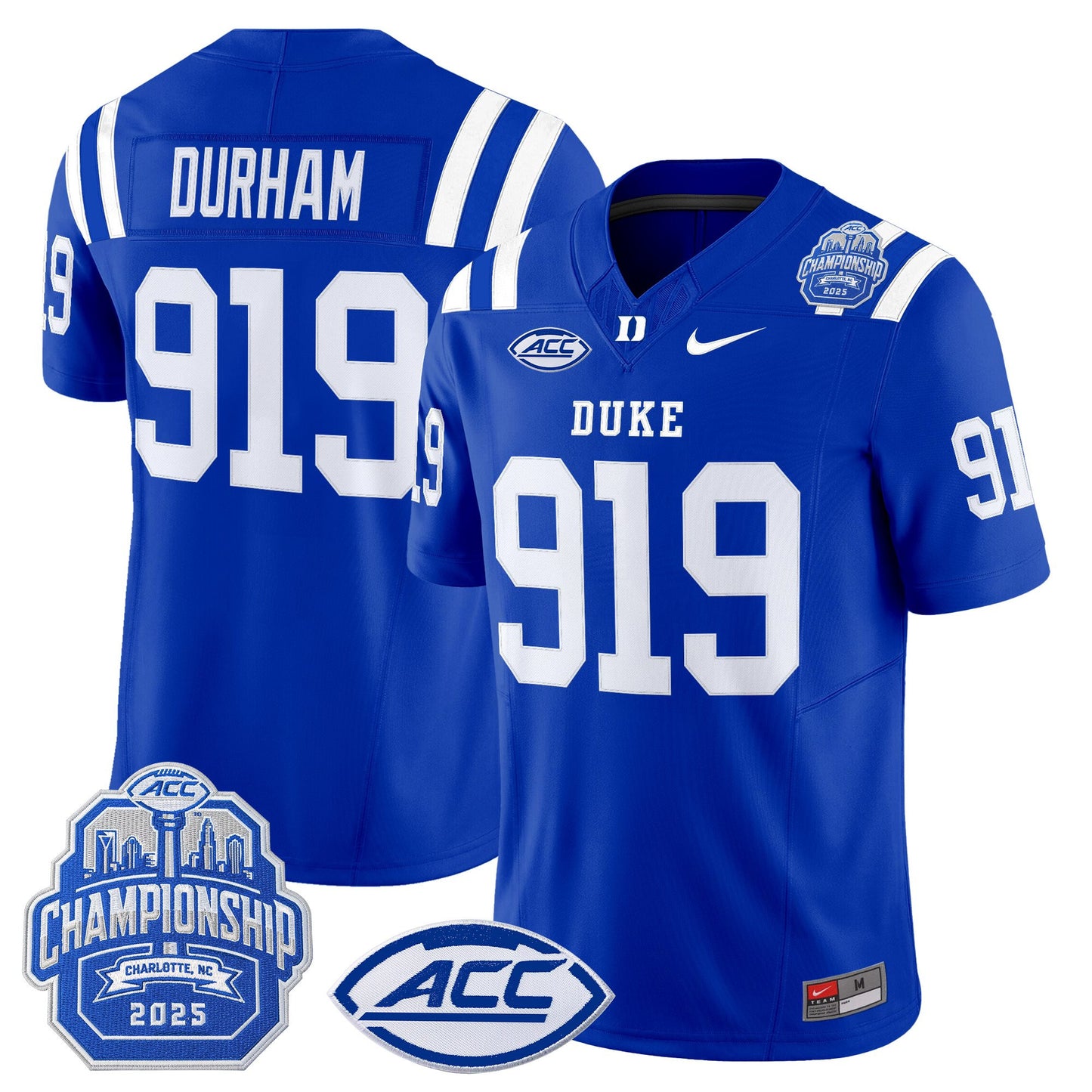 Men's Duke Blue Devils 2025 ACC Championship Vapor Limited Jersey - All Stitched