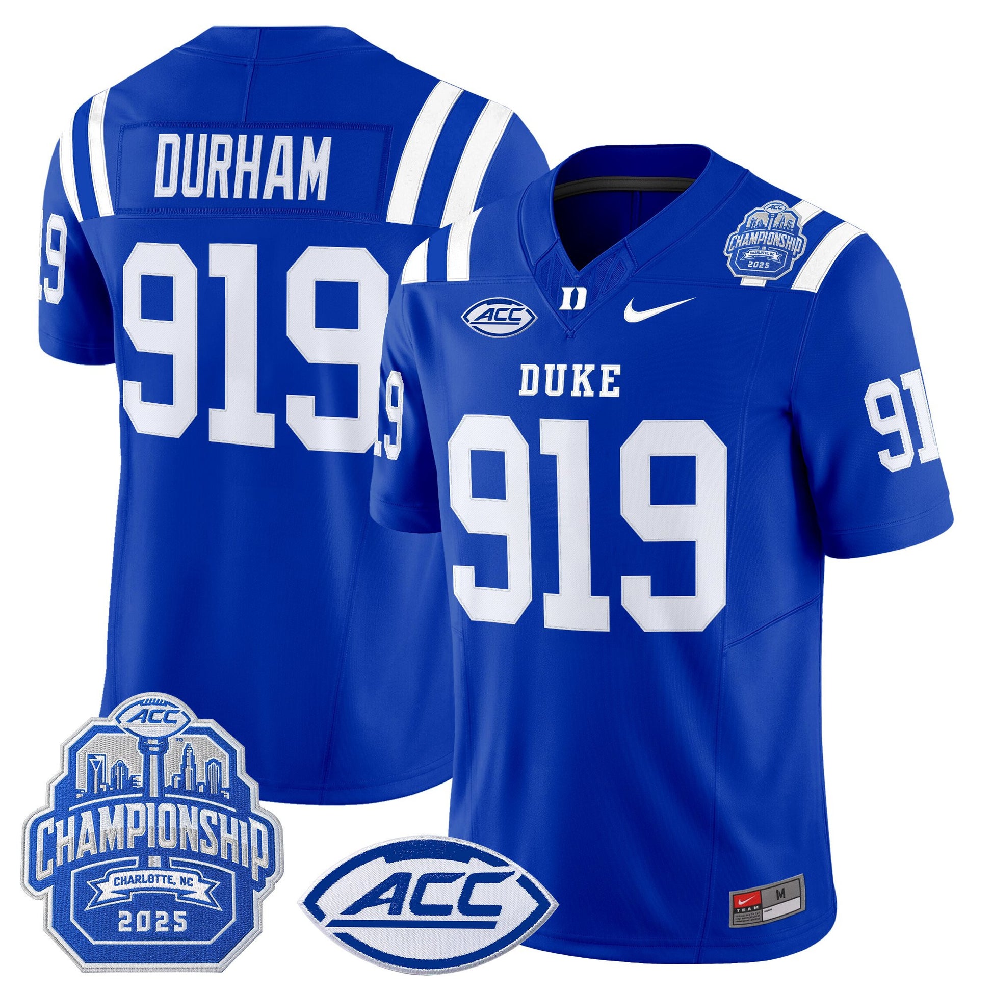 Men's Duke Blue Devils 2025 ACC Championship Vapor Limited Jersey - All Stitched