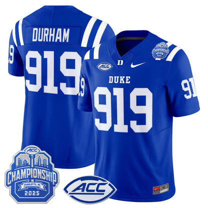 Men's Duke Blue Devils 2025 ACC Championship Vapor Limited Jersey - All Stitched