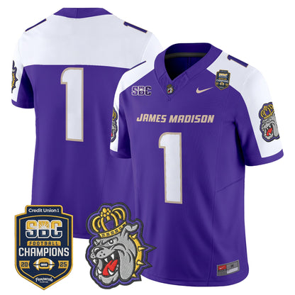 Men's James Madison Dukes 2025 SBC Champions Vapor Limited Jersey - All Stitched