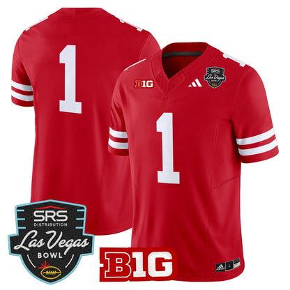 Men's Nebraska Cornhuskers 2025 Las Vegas Bowl Vapor Limited Jersey - All Stitched