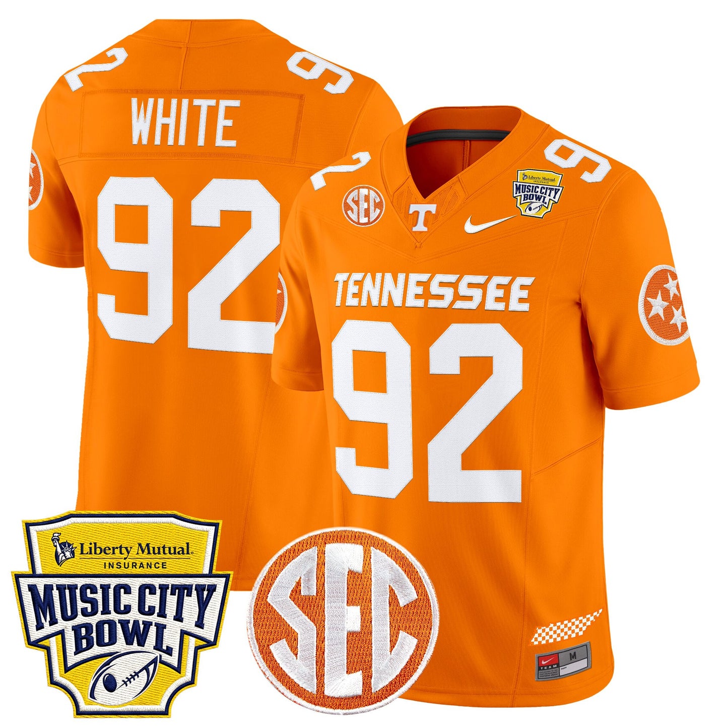 Men's Tennessee Volunteers 2025 Music City Bowl Vapor Limited Jersey - All Stitched