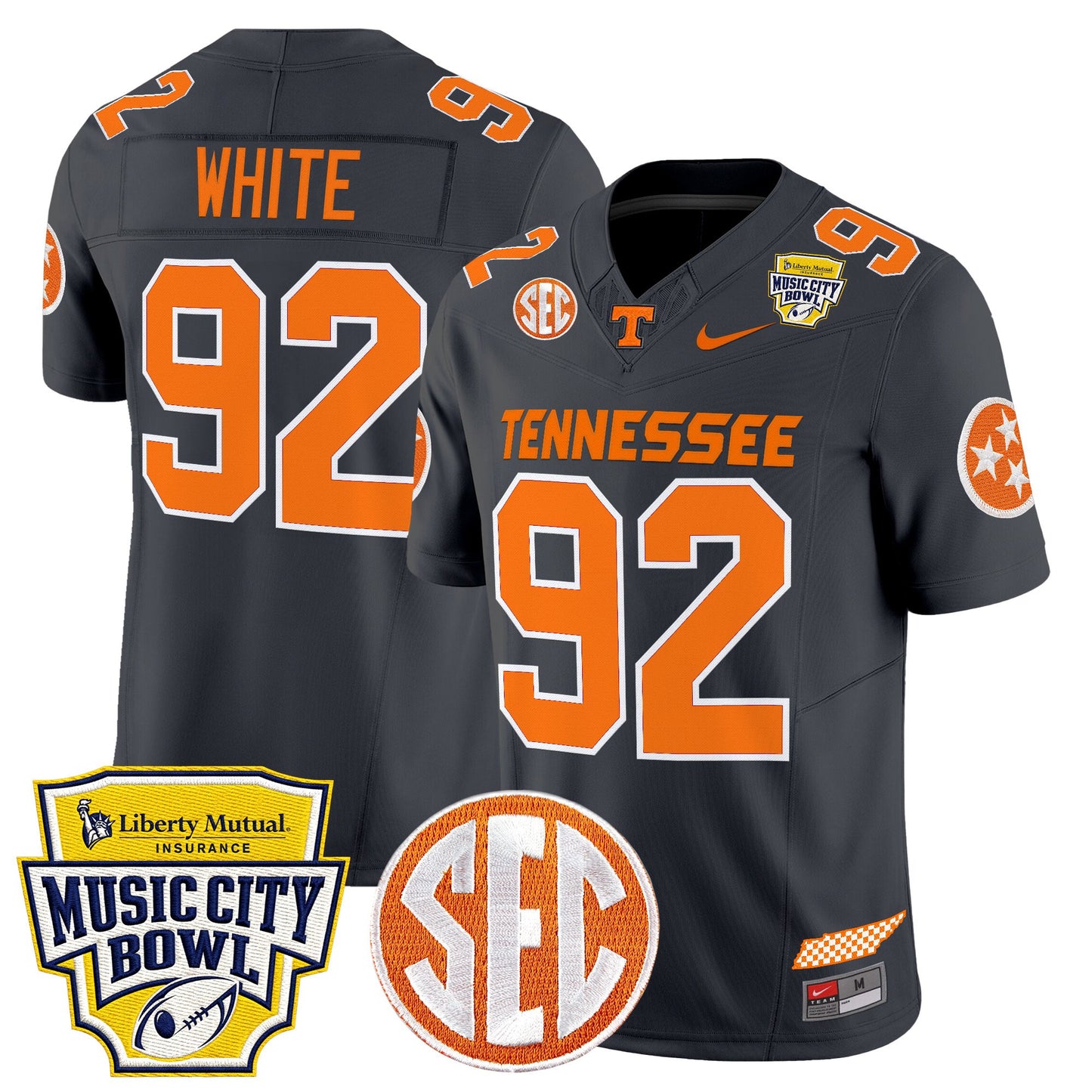 Men's Tennessee Volunteers 2025 Music City Bowl Vapor Limited Jersey - All Stitched