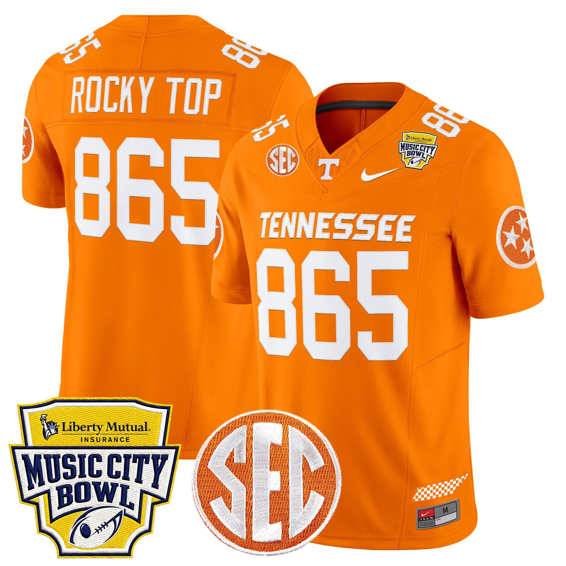 Men's Tennessee Volunteers 2025 Music City Bowl Vapor Limited Jersey - All Stitched