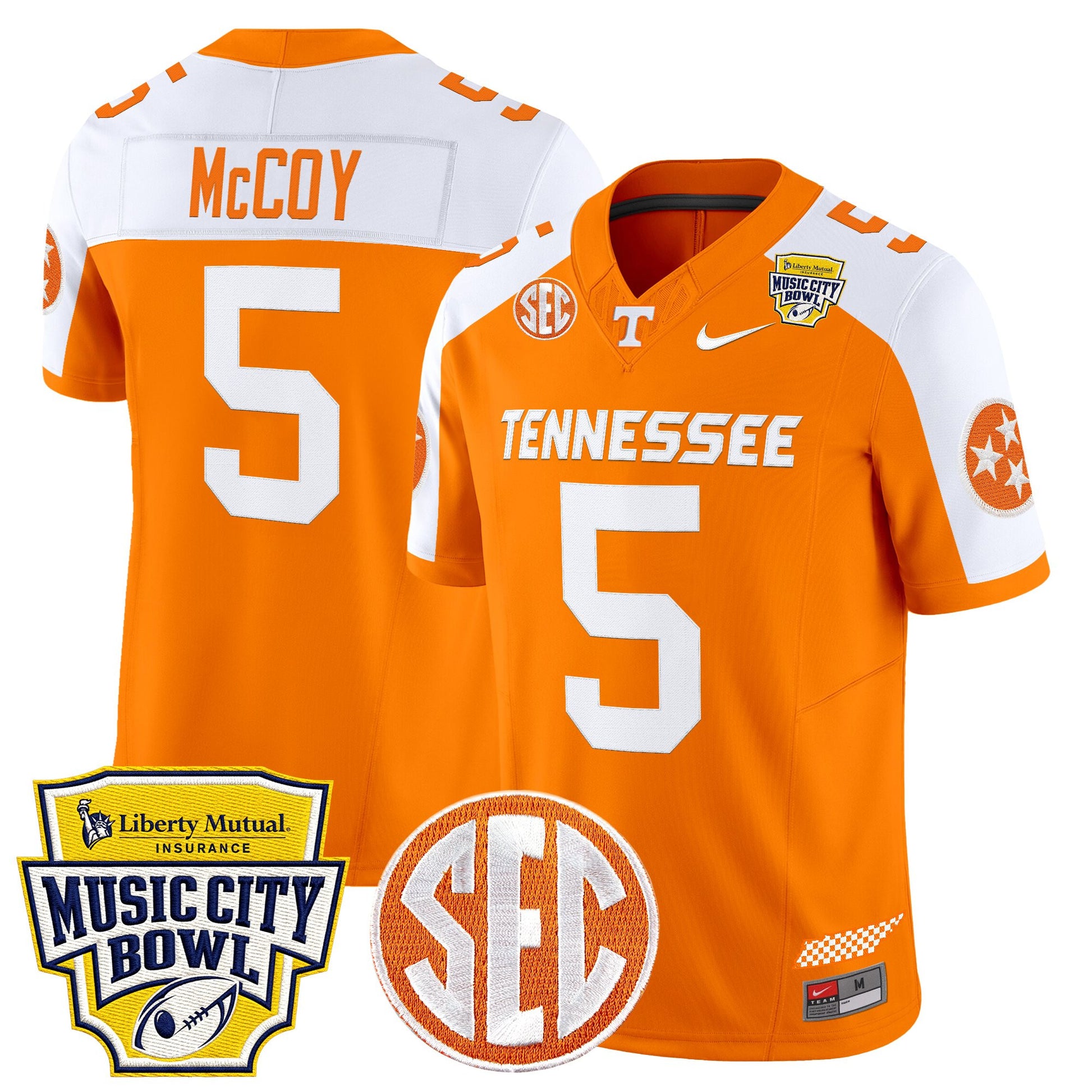 Men's Tennessee Volunteers 2025 Music City Bowl Vapor Limited Jersey - All Stitched