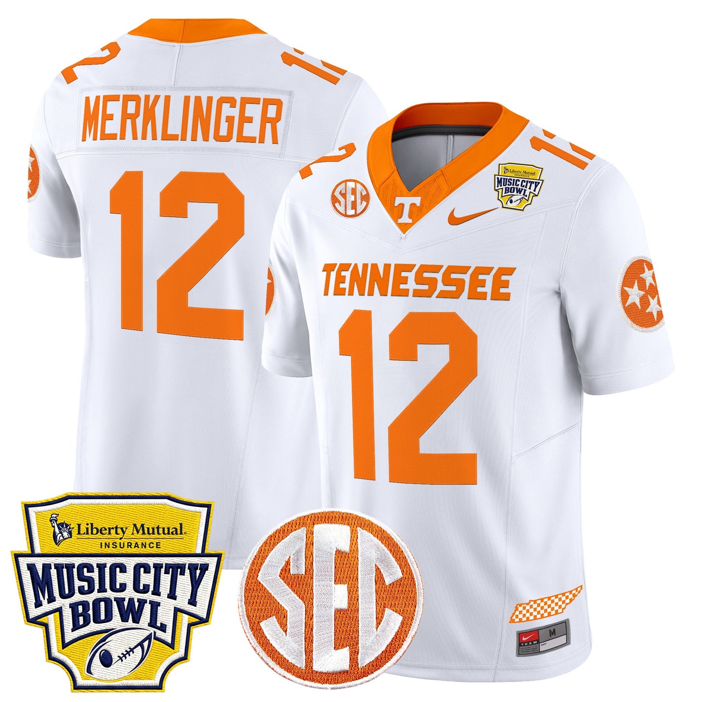 Men's Tennessee Volunteers 2025 Music City Bowl Vapor Limited Jersey - All Stitched