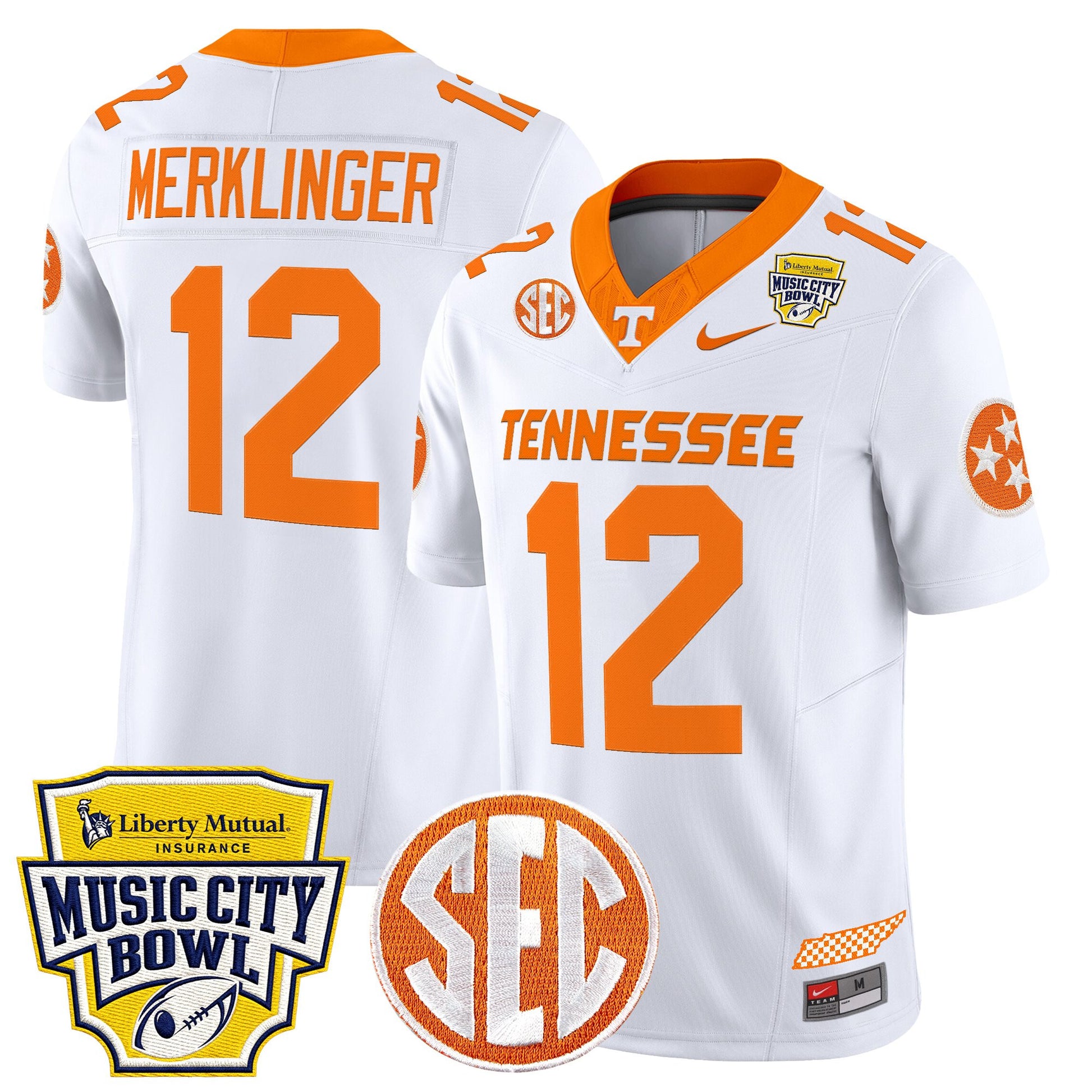 Men's Tennessee Volunteers 2025 Music City Bowl Vapor Limited Jersey - All Stitched