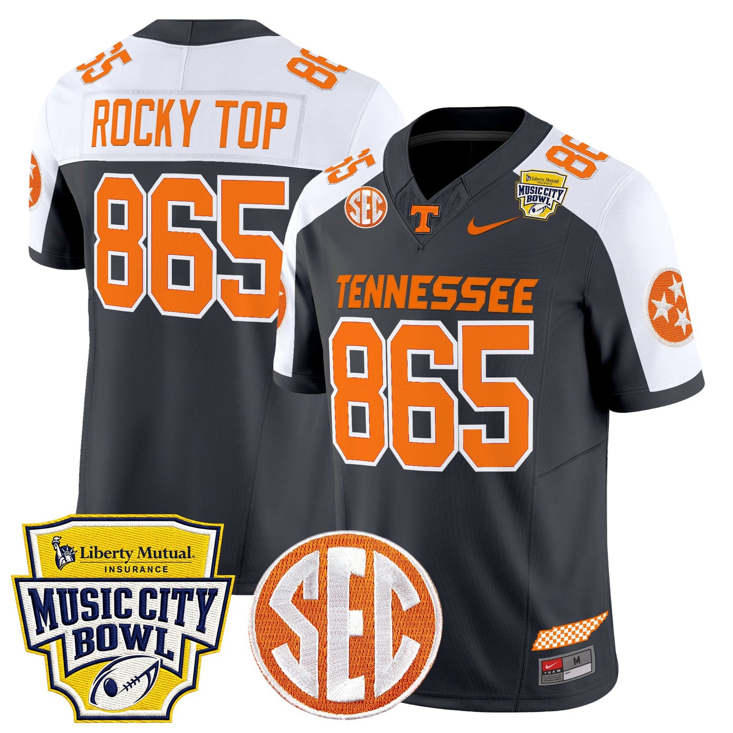 Men's Tennessee Volunteers 2025 Music City Bowl Vapor Limited Jersey - All Stitched