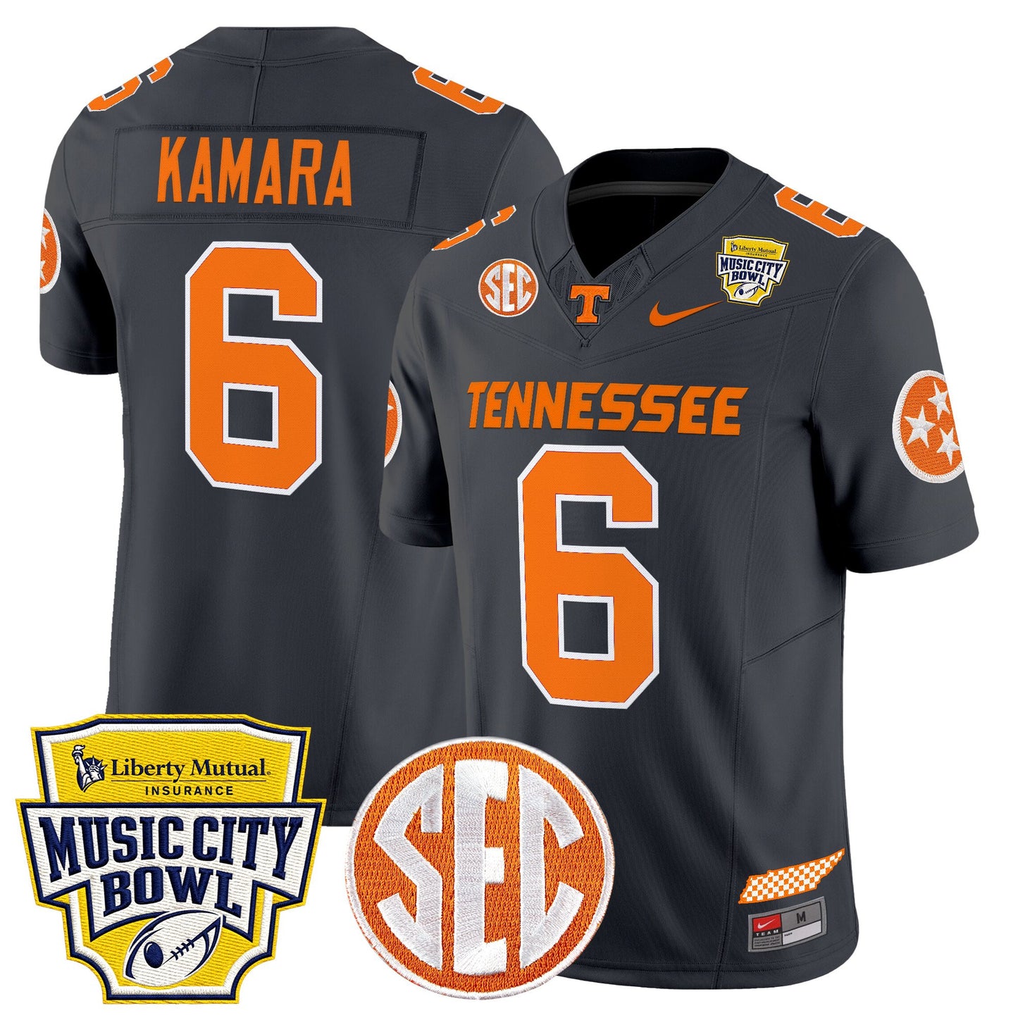 Men's Tennessee Volunteers 2025 Music City Bowl Vapor Limited Jersey - All Stitched