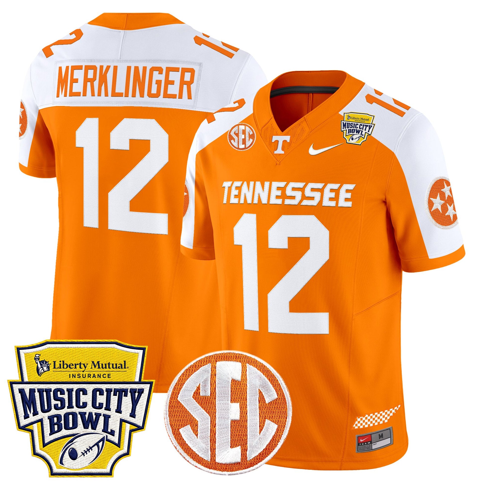 Men's Tennessee Volunteers 2025 Music City Bowl Vapor Limited Jersey - All Stitched
