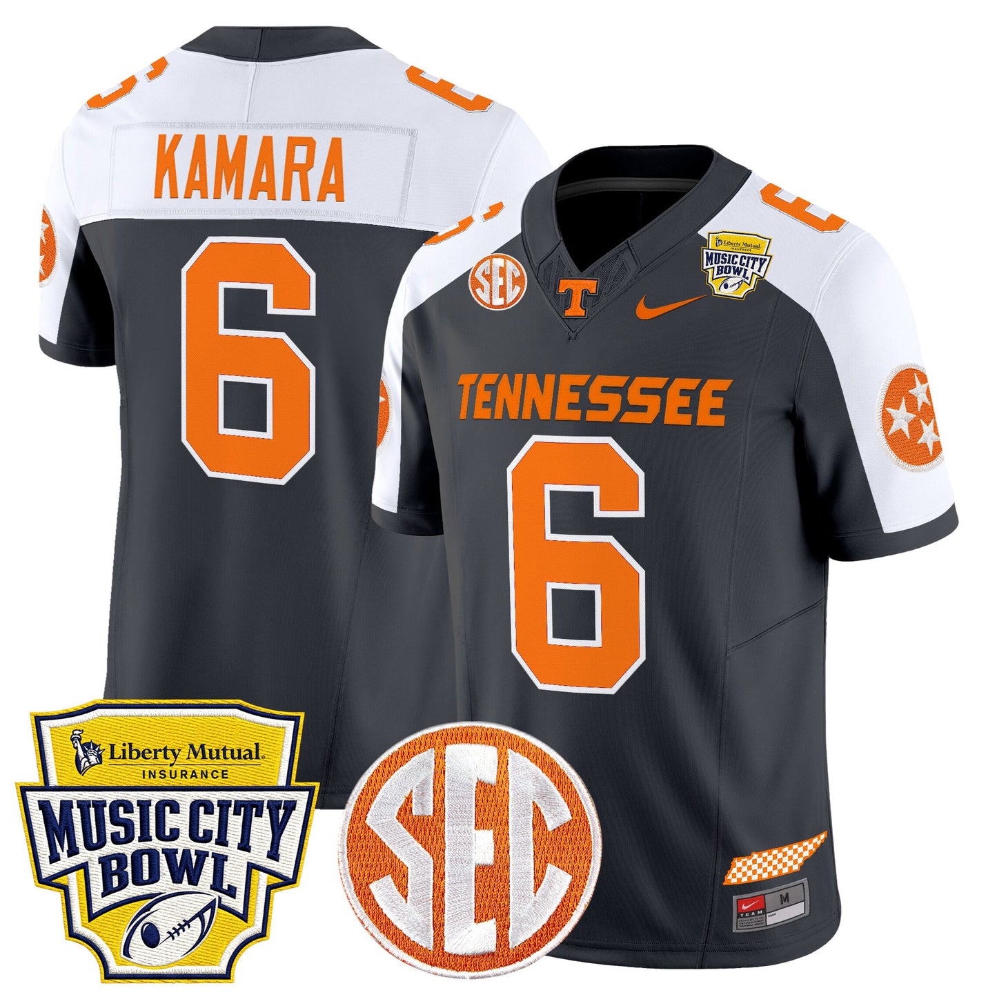 Men's Tennessee Volunteers 2025 Music City Bowl Vapor Limited Jersey - All Stitched