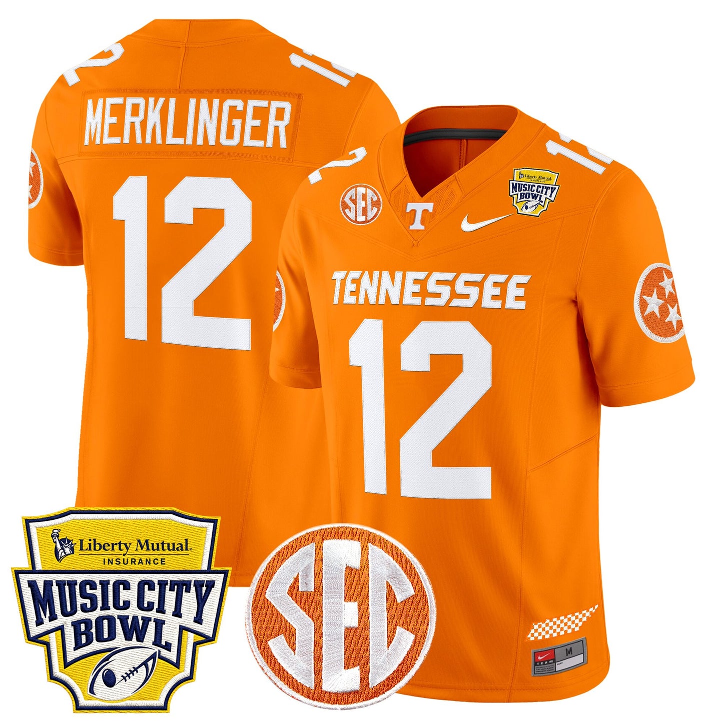 Men's Tennessee Volunteers 2025 Music City Bowl Vapor Limited Jersey - All Stitched