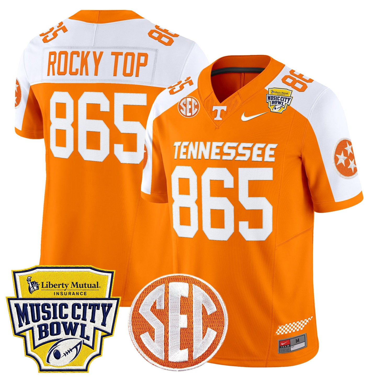 Men's Tennessee Volunteers 2025 Music City Bowl Vapor Limited Jersey - All Stitched