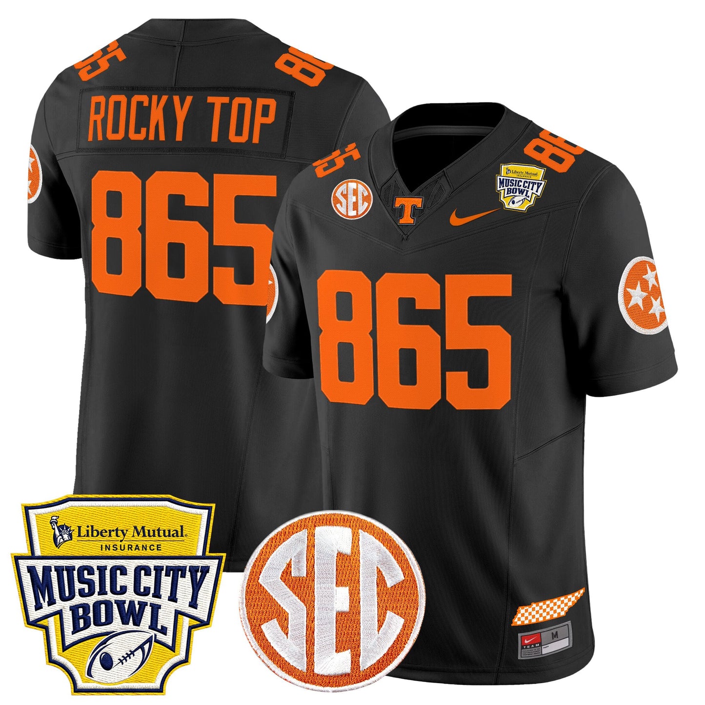 Men's Tennessee Volunteers 2025 Music City Bowl Vapor Limited Jersey - All Stitched