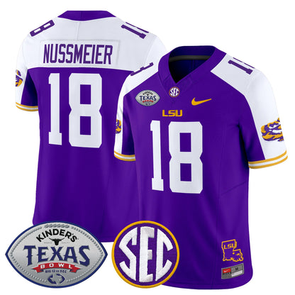 Men's LSU Tigers 2025 Texas Bowl Vapor Limited Jersey - All Stitched