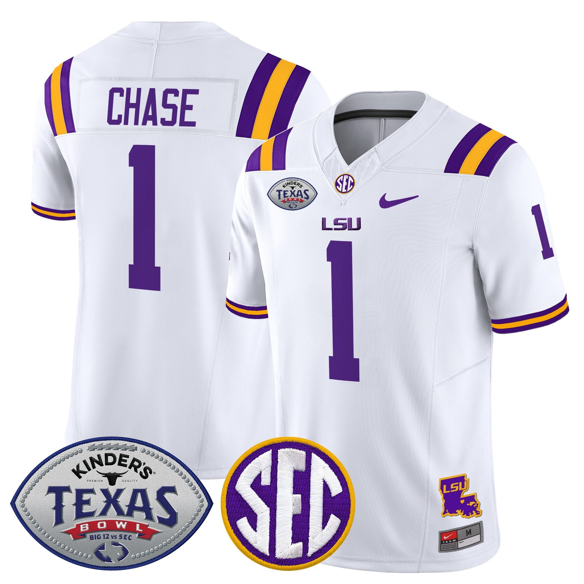 Men's LSU Tigers 2025 Texas Bowl Vapor Limited Jersey - All Stitched