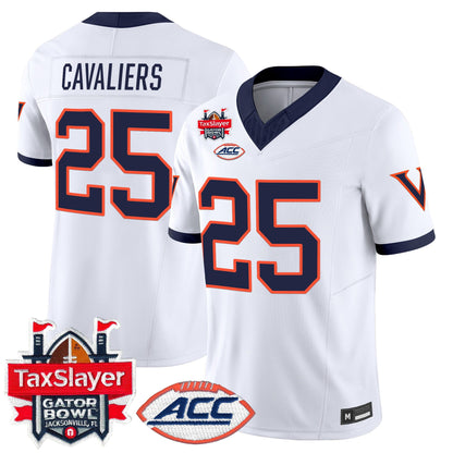 Men's Virginia Cavaliers 1995 Throwbacks Vapor Limited Jersey - Gator Bowl Patch - All Stitched