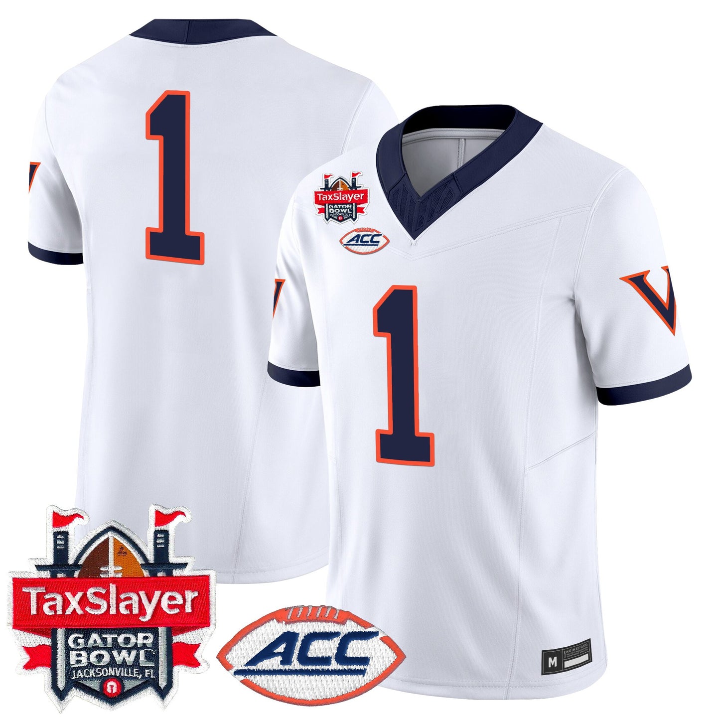 Men's Virginia Cavaliers 1995 Throwbacks Vapor Limited Jersey - Gator Bowl Patch - All Stitched