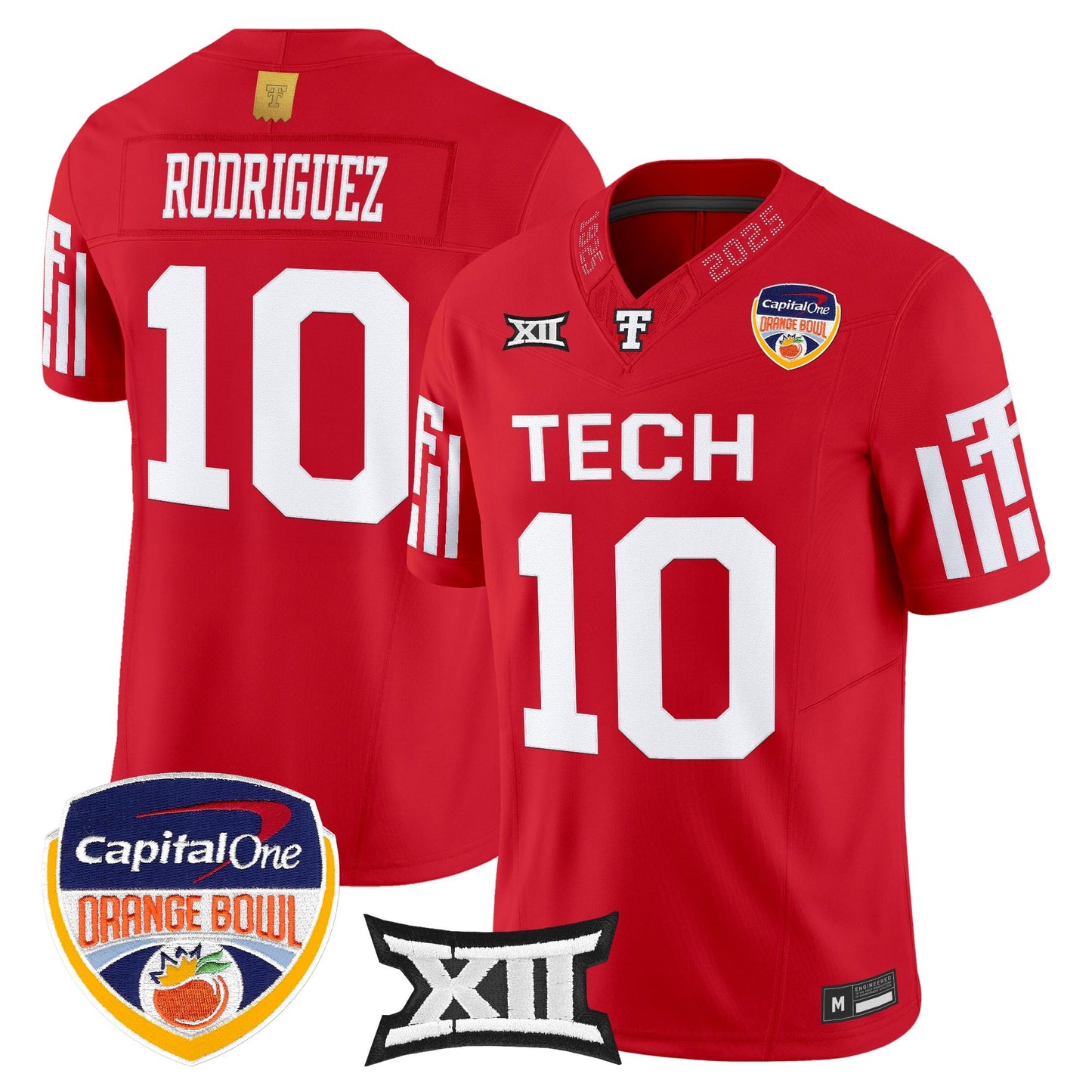 Men's Texas Tech Red Raiders 2025 Orange Bowl Vapor Limited Jersey - All Stitched