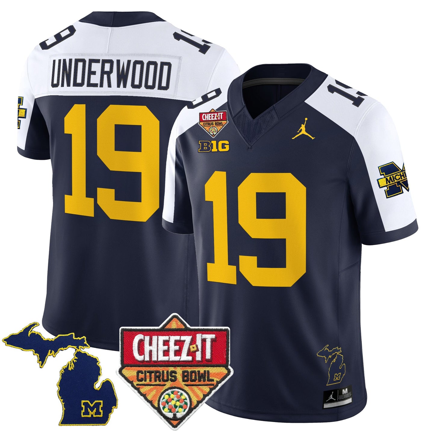 Men's Michigan Wolverines 2025 Cheez-It Citrus Bowl Vapor Limited Jersey - All Stitched