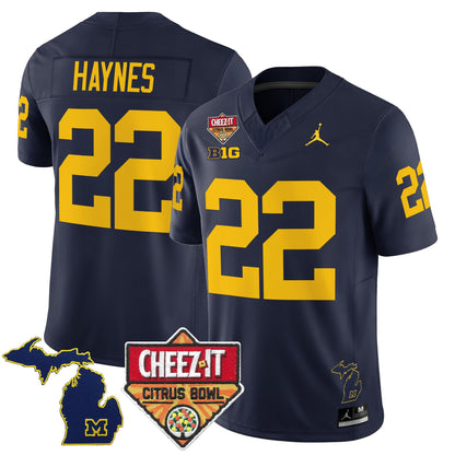 Men's Michigan Wolverines 2025 Cheez-It Citrus Bowl Vapor Limited Jersey - All Stitched