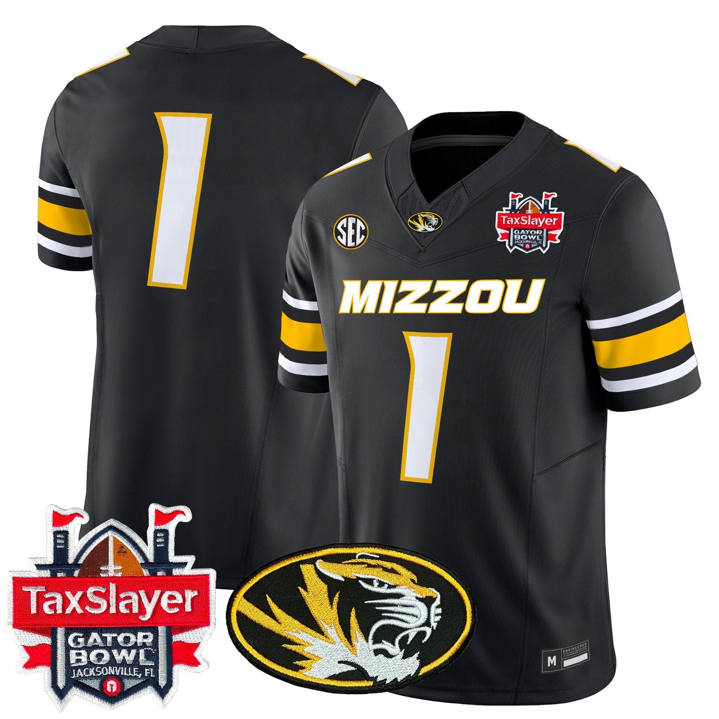 Men's Missouri Tigers 2025 Gator Bowl Vapor Limited Jersey - All Stitched