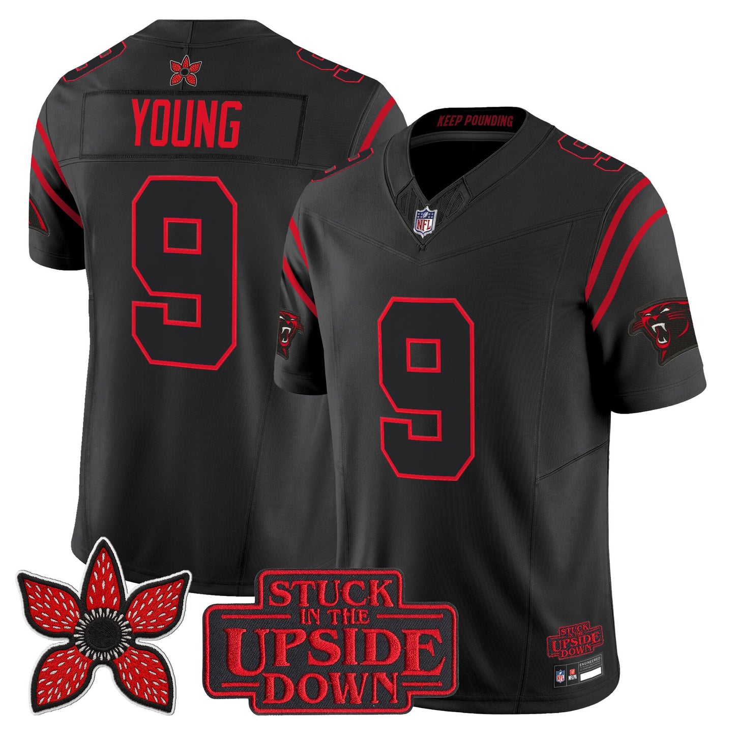 Carolina Panthers 'Stranger Things Edition' Vapor Limited Jersey - All Stitched