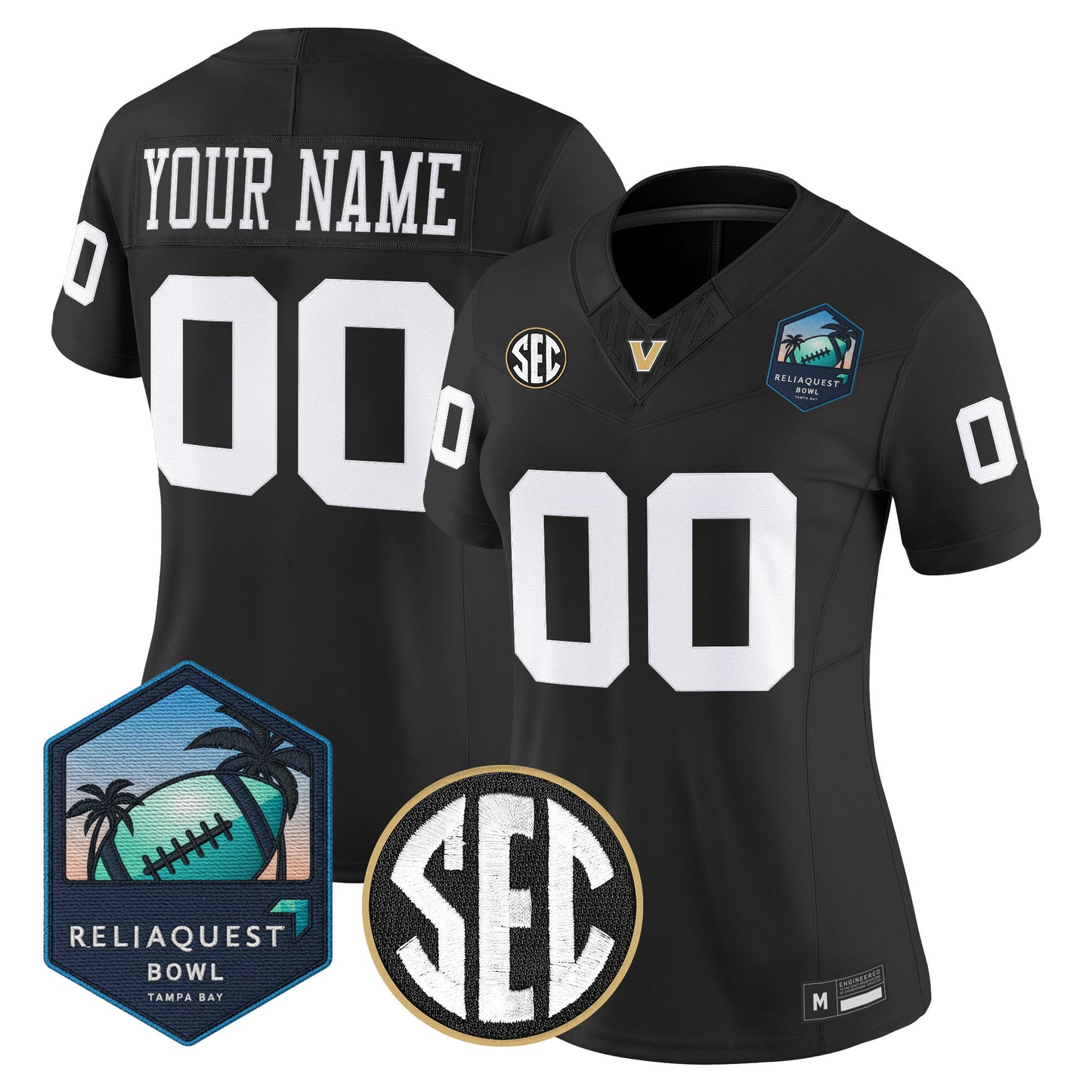 Vanderbilt Commodores 2025 ReliaQuest Bowl Vapor Limited Custom Jersey - All Stitched