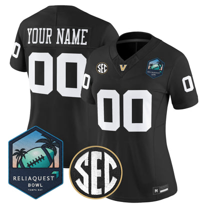 Vanderbilt Commodores 2025 ReliaQuest Bowl Vapor Limited Custom Jersey - All Stitched