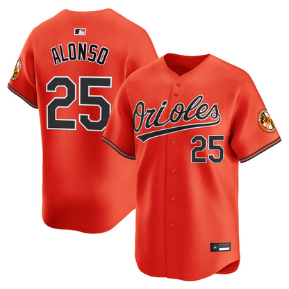 #25 Pete Alonso Baltimore Orioles Vapor Premier Limited Jersey – All Stitched