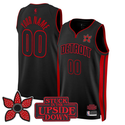 Detroit Pistons 'Stranger Things Edition' Swingman Custom Jersey - All Stitched