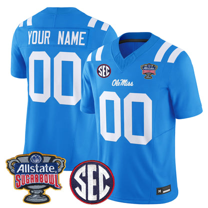 Ole Miss Rebels 2026 Sugar Bowl Vapor Limited Custom Jersey - All Stitched