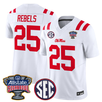 Ole Miss Rebels 2026 Sugar Bowl Vapor Limited Jersey - All Stitched