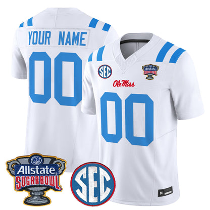 Ole Miss Rebels 2026 Sugar Bowl Vapor Limited Custom Jersey - All Stitched