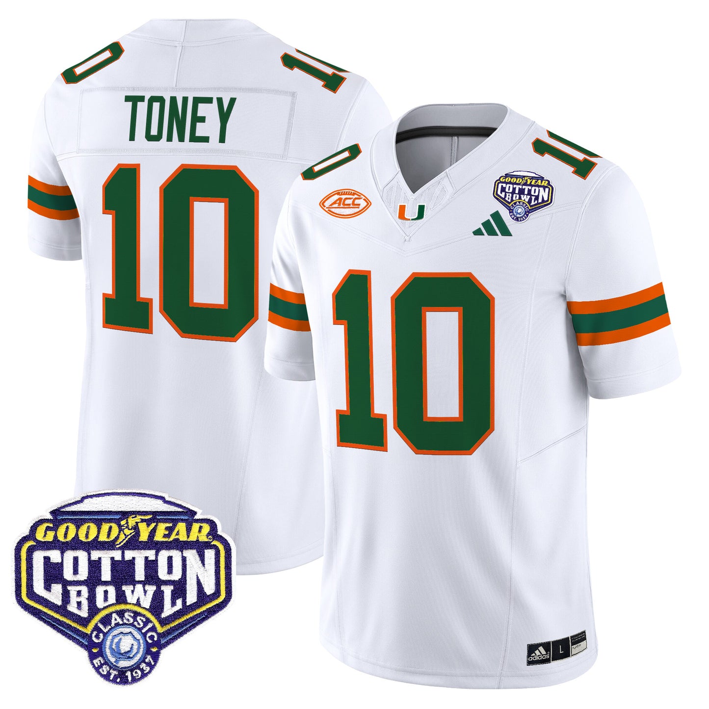 Men's Miami Hurricanes 2025 Vapor Limited Jersey - 2025 Cotton Bowl Patch - All Stitched